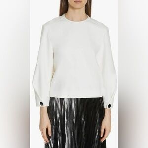 ba$sh Welcome Stretch Cotton Top Crop White Size 8